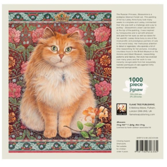 1000 Piece Puzzle - Leslie Anne Ivory Cat Painting - Picture 2 of 4